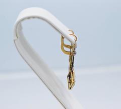 .70 Carat Diamond .25 Carat Sapphire Platinum Gold Dangle Earrings