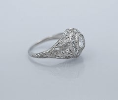.60 Carat Diamond Antique Engagement Ring Platinum