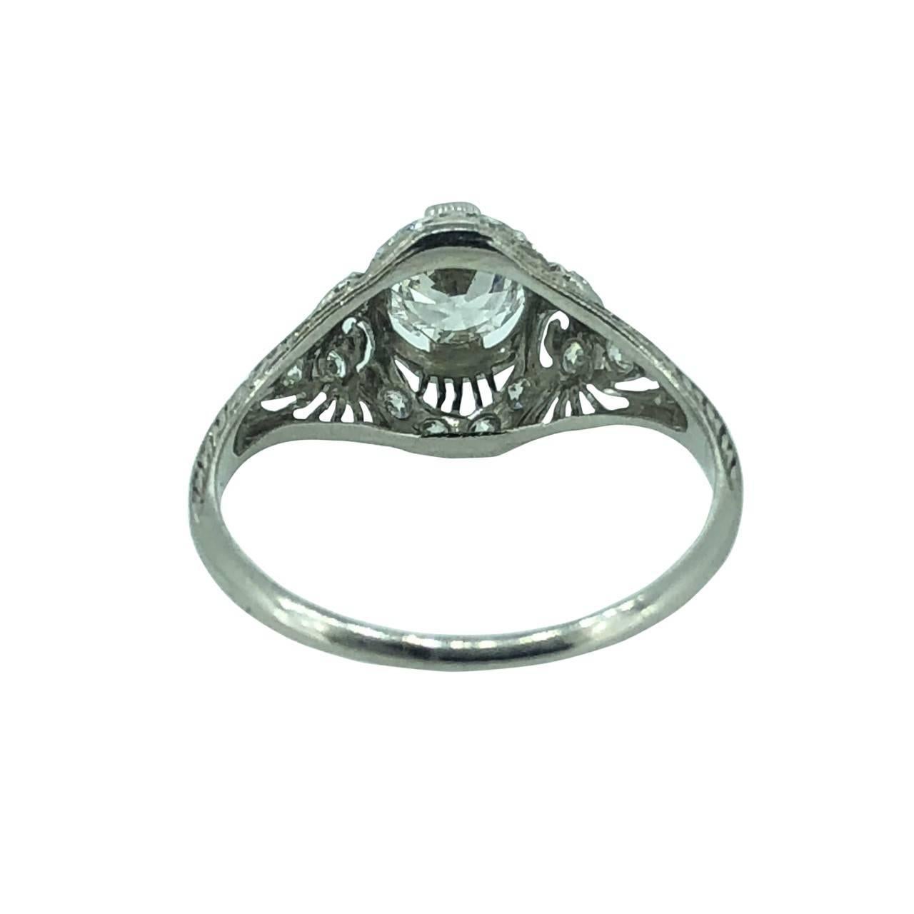 .60 Carat Diamond Antique Engagement Ring Platinum For Sale at 1stDibs ...