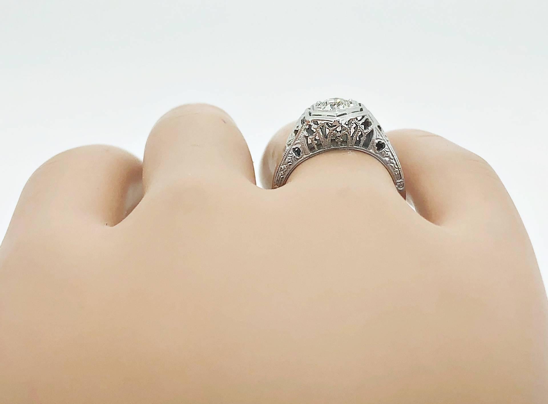 18 carat white gold diamond ring