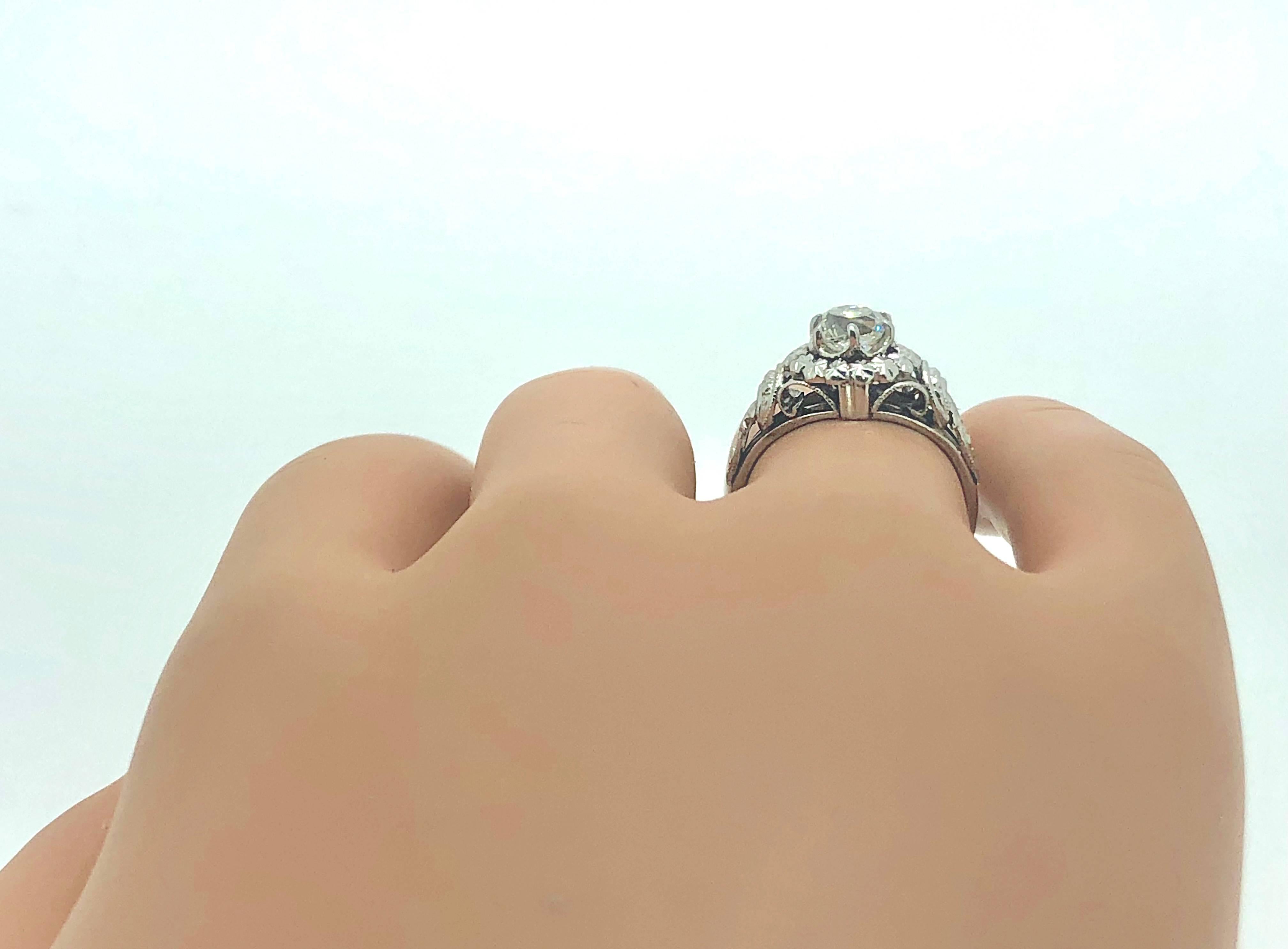 .80 Carat Diamond Antique Engagement Ring Platinum In Excellent Condition For Sale In Tampa, FL