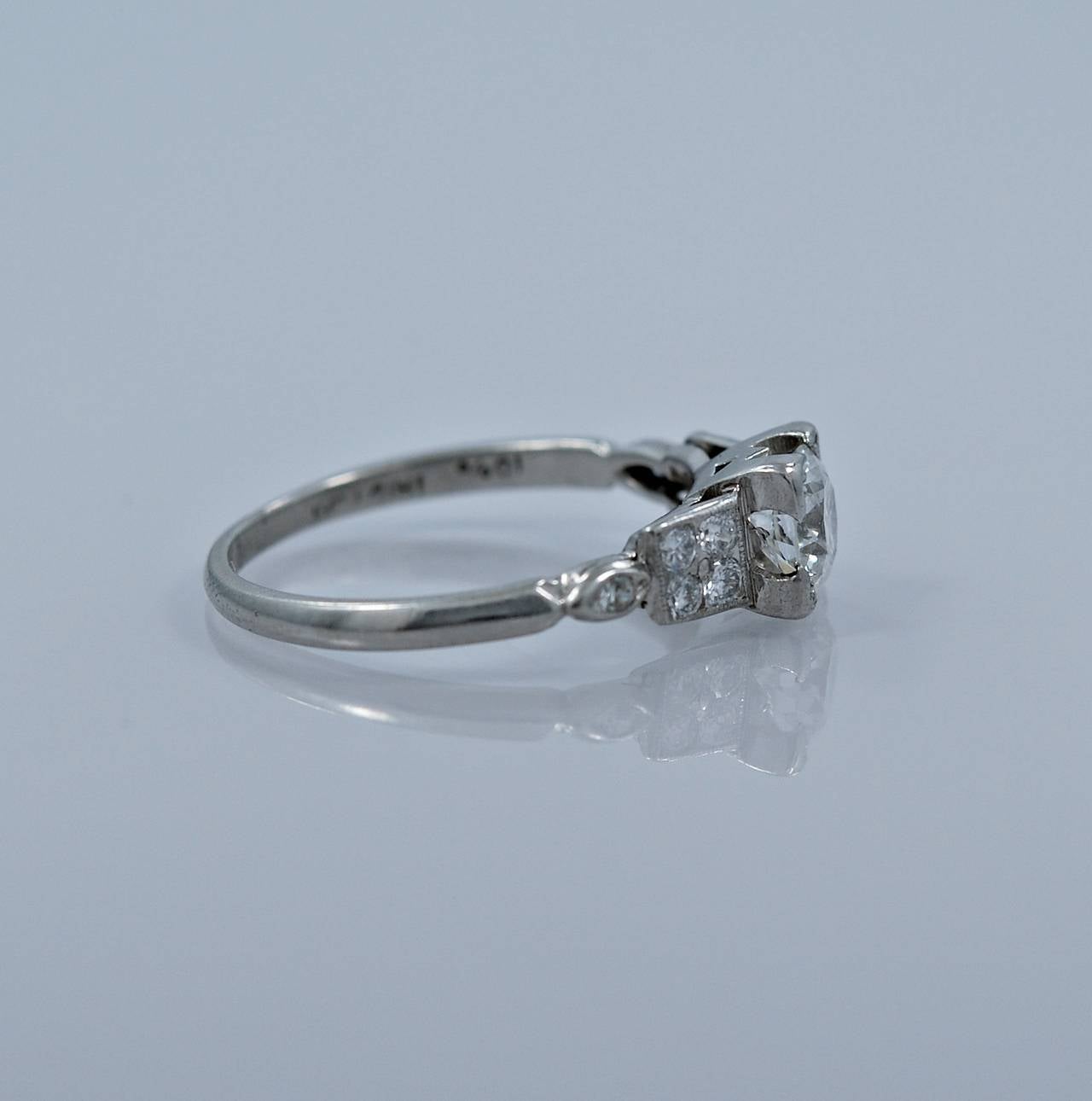 1920s .65 Carat Diamond Platinum Engagement Ring