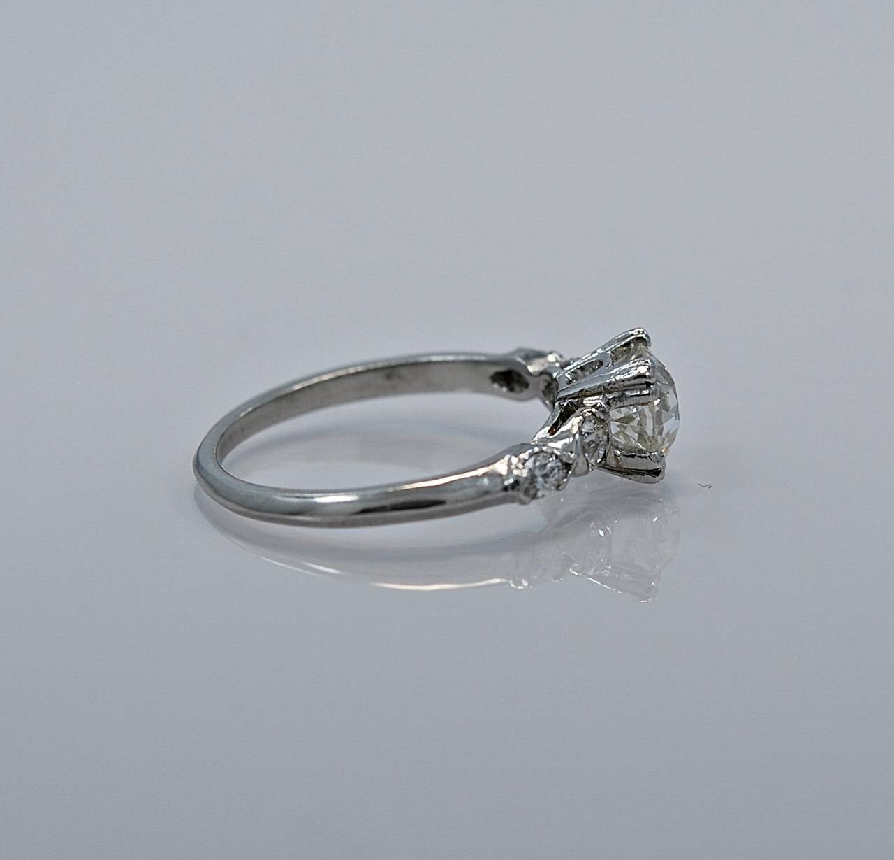 Marquise Cut Sizzling Art Deco 1.05 Carat Diamond Platinum Engagement Ring