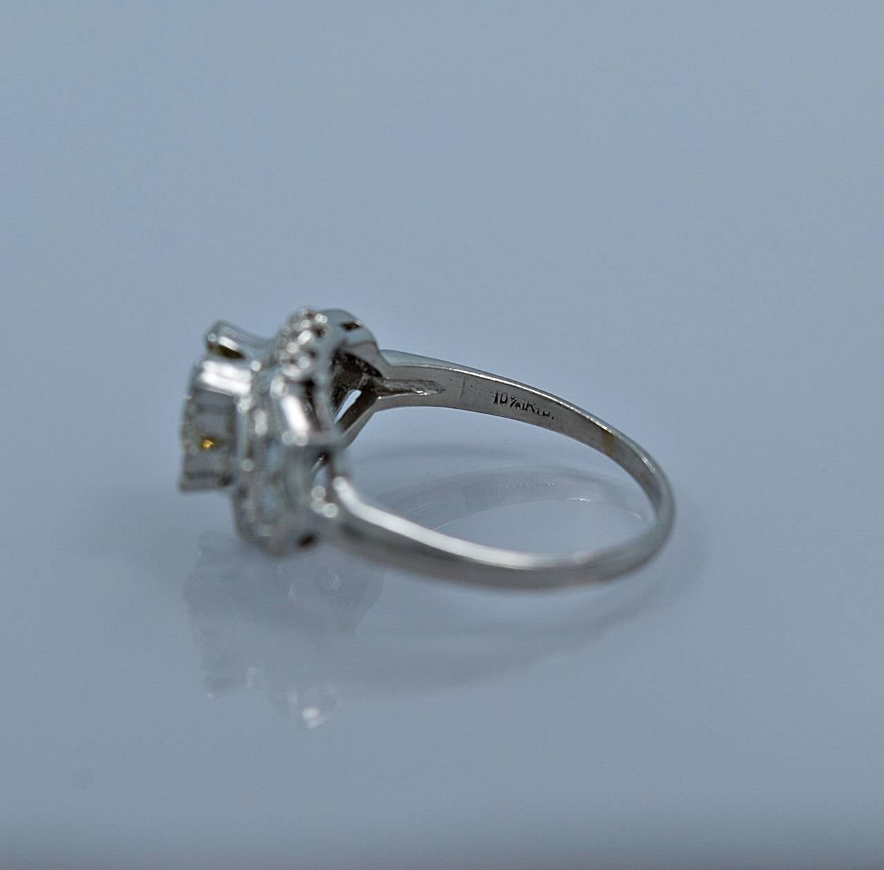 Old European Cut Art Deco 1.00 Carat Diamond Platinum Engagement Ring
