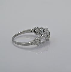 Art Deco .90 Carat Diamond Platinum Engagement Ring