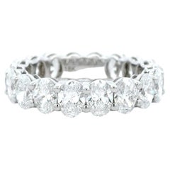 Alexander Beverly Hills All GIA 4.02ct Oval D Diamond Eternity Band 18k s.5.25