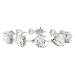 Alexander Beverly Hills All GIA 26.46ct Heart Diamond Bracelet 18k