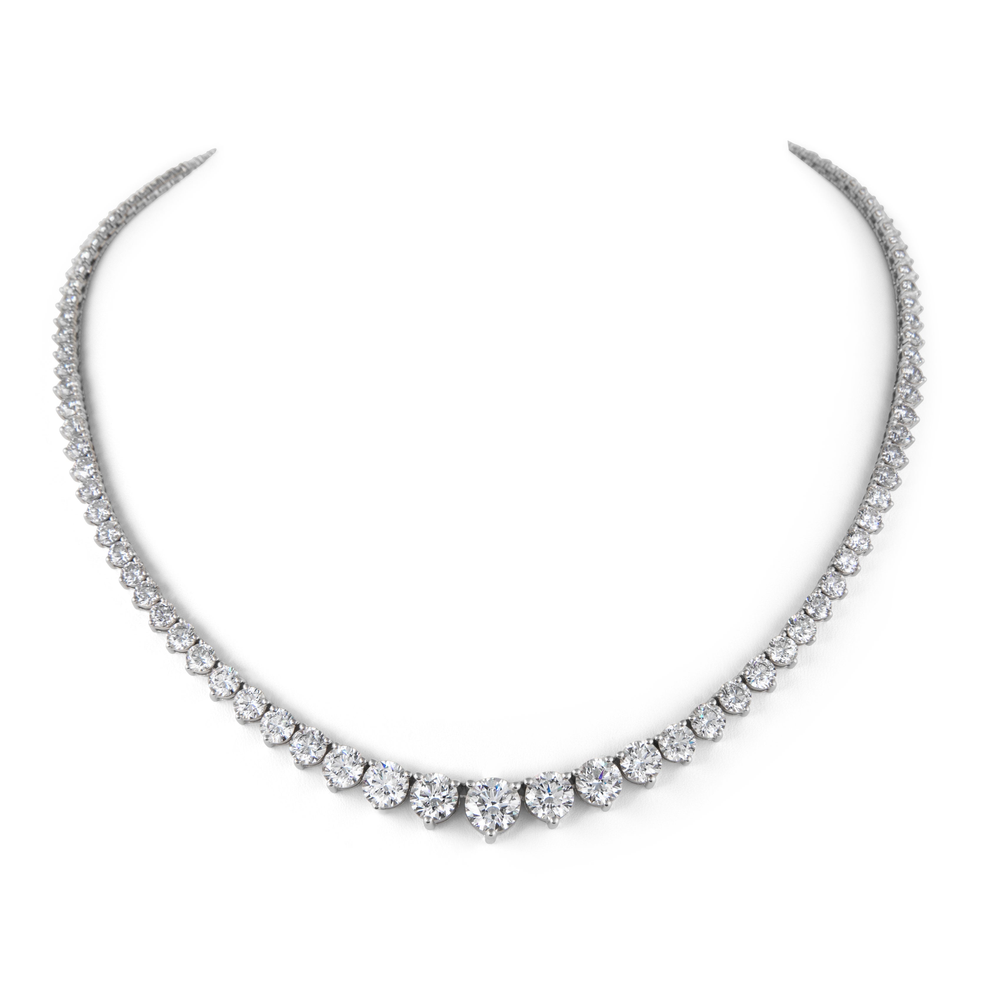 Alexander Beverly Hills GIA 22.26ct Diamond Tennis Riviera Necklace 18k