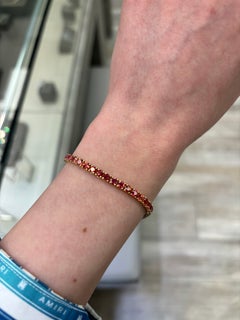 Alexander Beverly Hills Pulsera de tenis de oro amarillo de 18 quilates y 2,30 ct de rubí