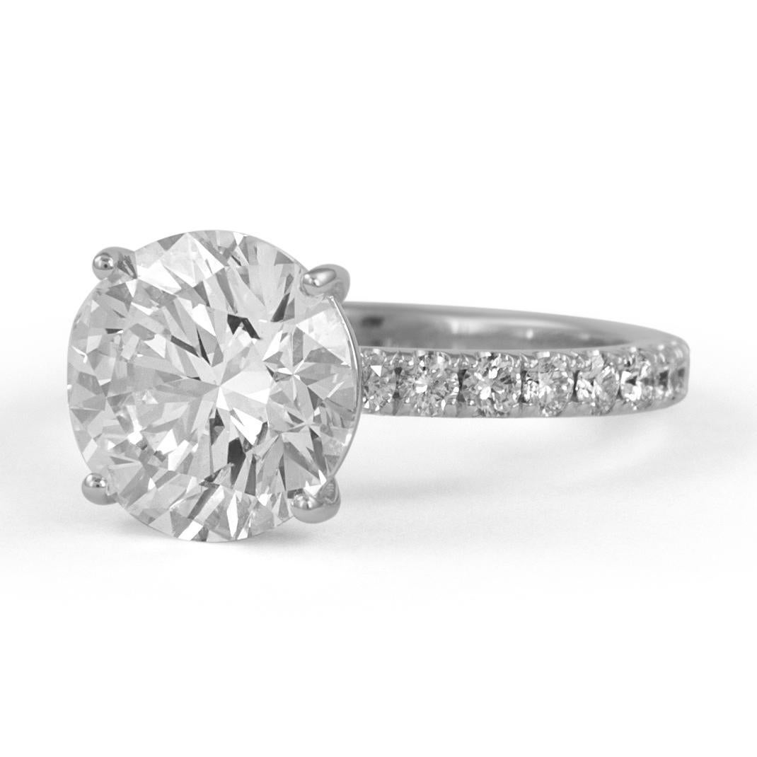 Alexander Beverly Hills GIA 4,25ct G VS1 3EX Anillo de compromiso de diamantes redondos 18k Corte redondo en venta