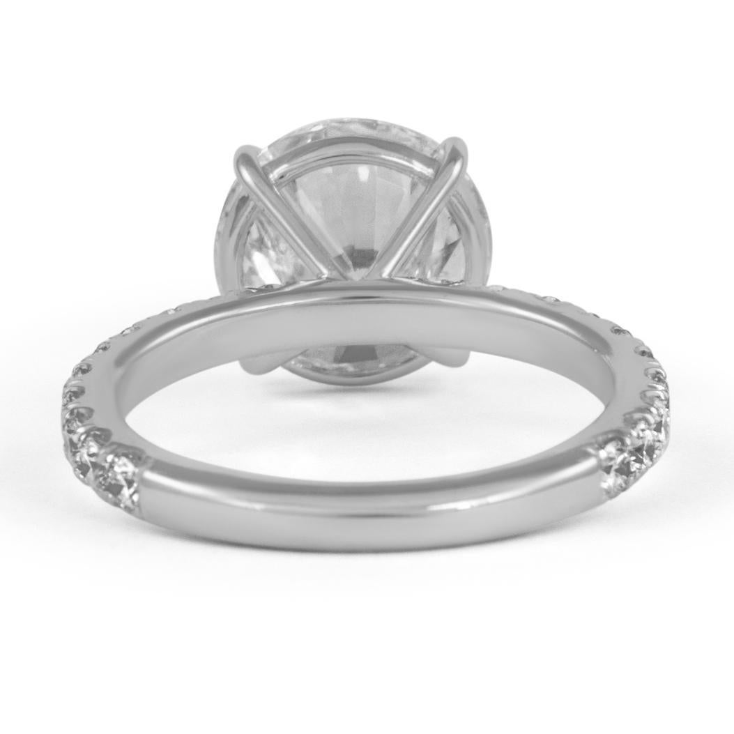 De las mujeres Alexander Beverly Hills GIA 4,25ct G VS1 3EX Anillo de compromiso de diamantes redondos 18k en venta
