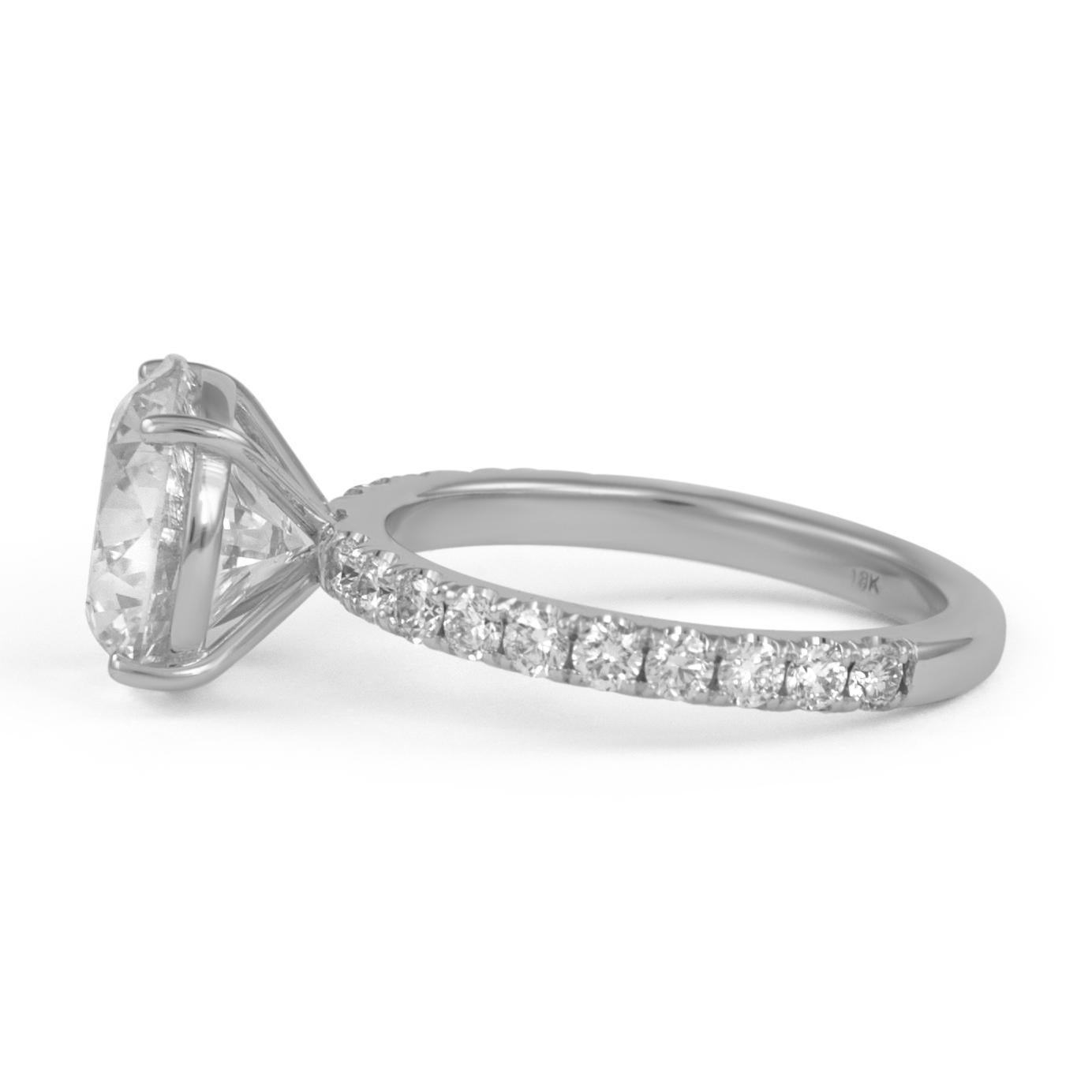 Alexander Beverly Hills GIA 4,25ct G VS1 3EX Anillo de compromiso de diamantes redondos 18k en Nuevo estado para la venta en BEVERLY HILLS, CA