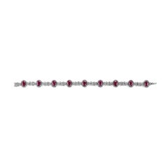 Alexander Beverly Hills 14.06ct Ruby & Diamond Bracelet 18k White Gold