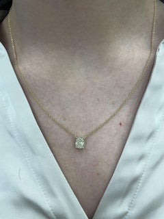 Alexander Beverly Hills EGL 1.52ct Diamond Solitaire Necklace Yellow Gold