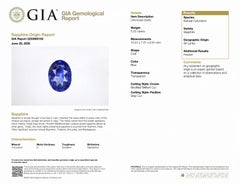 Alexander Beverly Hills GIA 5.02ct Oval Ceylon Sapphire & Diamond Ring 18k