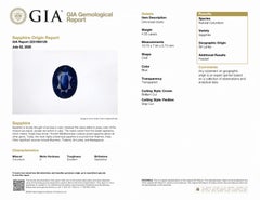 Bague Alexander Beverly Hills en or 18 carats, sertie d'un saphir de Ceylan ovale de 4,55 carats certifié GIA et de diamants