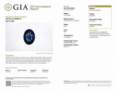 Anillo de Alexander Beverly Hills con zafiro de Ceilán ovalado de 6,79 ct certificado por el GIA y diamantes, de oro de 18 k