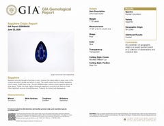 Alexander Beverly Hills GIA 7.76ct Pear Shape Ceylon Sapphire & Diamond Ring 18k