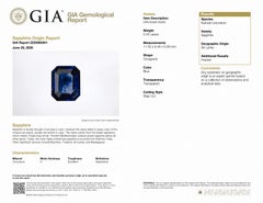 Alexander Beverly Hills GIA 5.45ct Emerald Cut Ceylon Sapphire & Diamond Ring