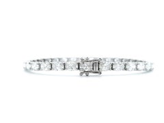 Alexander Beverly Hills All GIA 7.71ct Oval Cut D-F Diamond Tennis Bracelet 18k
