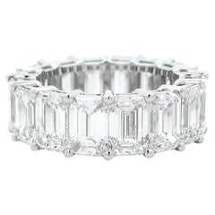 Alexander Beverly Hills All GIA 11.85ct Emerald Cut Diamond Eternity Band 18k s6