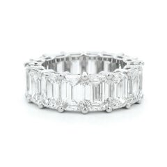 Alexander Beverly Hills All GIA 11.85ct Emerald Cut Diamond Eternity Band 18k s6