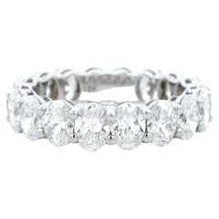 Alexander Beverly Hills All GIA 4.10ct Oval D-E Diamond Eternity Band 18k s.5.25