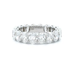 Alexander Beverly Hills All GIA 4.10ct Oval D-E Diamond Eternity Band 18k s.5.25