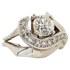Modern 1.90 Ctw. Diamond Ring 14k White Gold