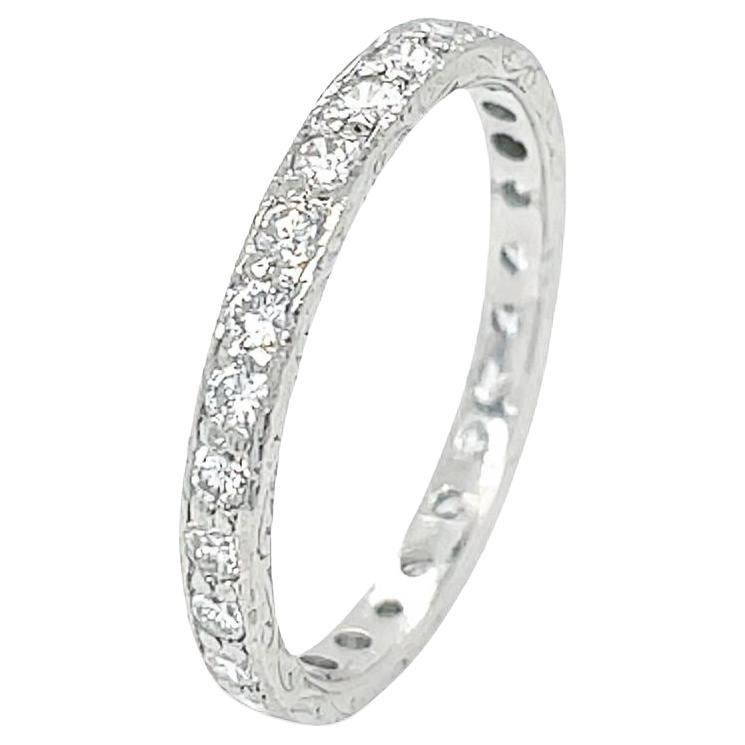 Vintage Diamond Eternity Ring in Platinum