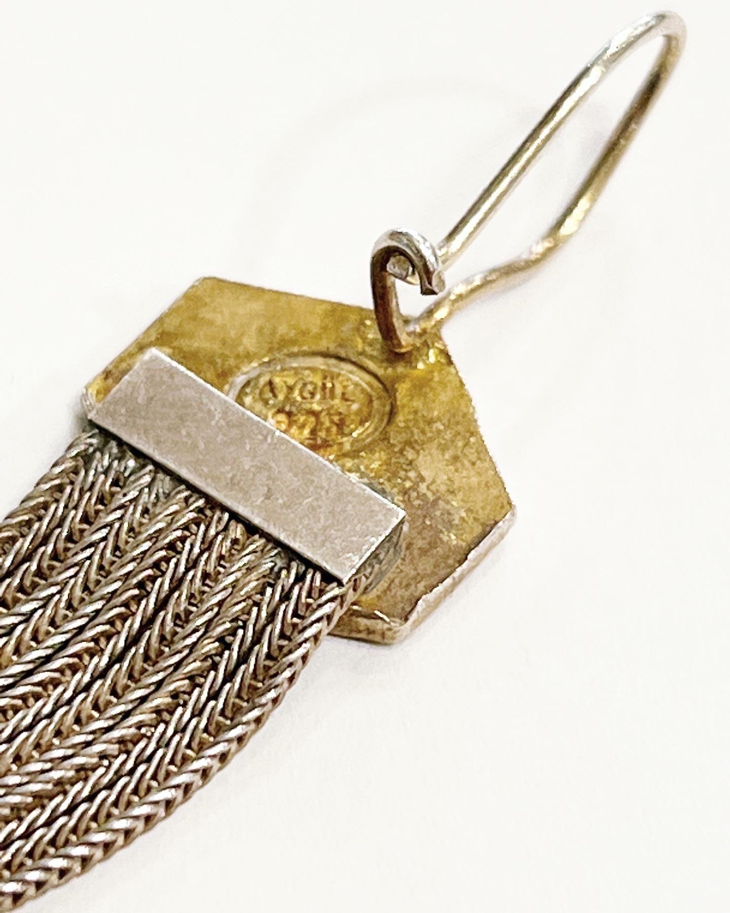 Aygul Turchia Bracciale e orecchini in argento 925 e smalto vermeil a più fili in vendita 1