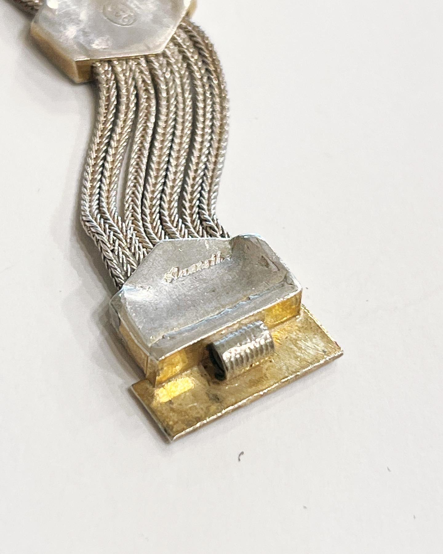 da uomo o donna Aygul Turchia Bracciale e orecchini in argento 925 e smalto vermeil a più fili in vendita