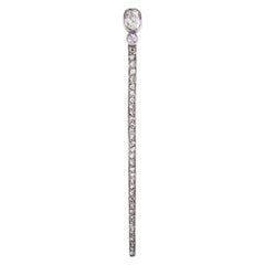 Antique 14 Karat Gold & Diamond Nail Style Brooch Pin