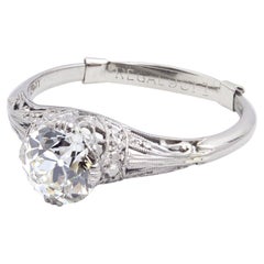 Art Deco 1.55 Carat Diamond Solitaire Ring