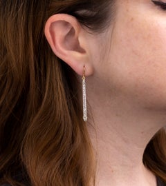 Art Deco Gold & Diamond Drop Earrings