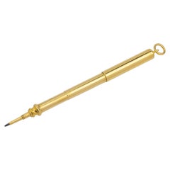 18 Karat Yellow Gold Self Propelling Pencil by S. Mordan & Co.