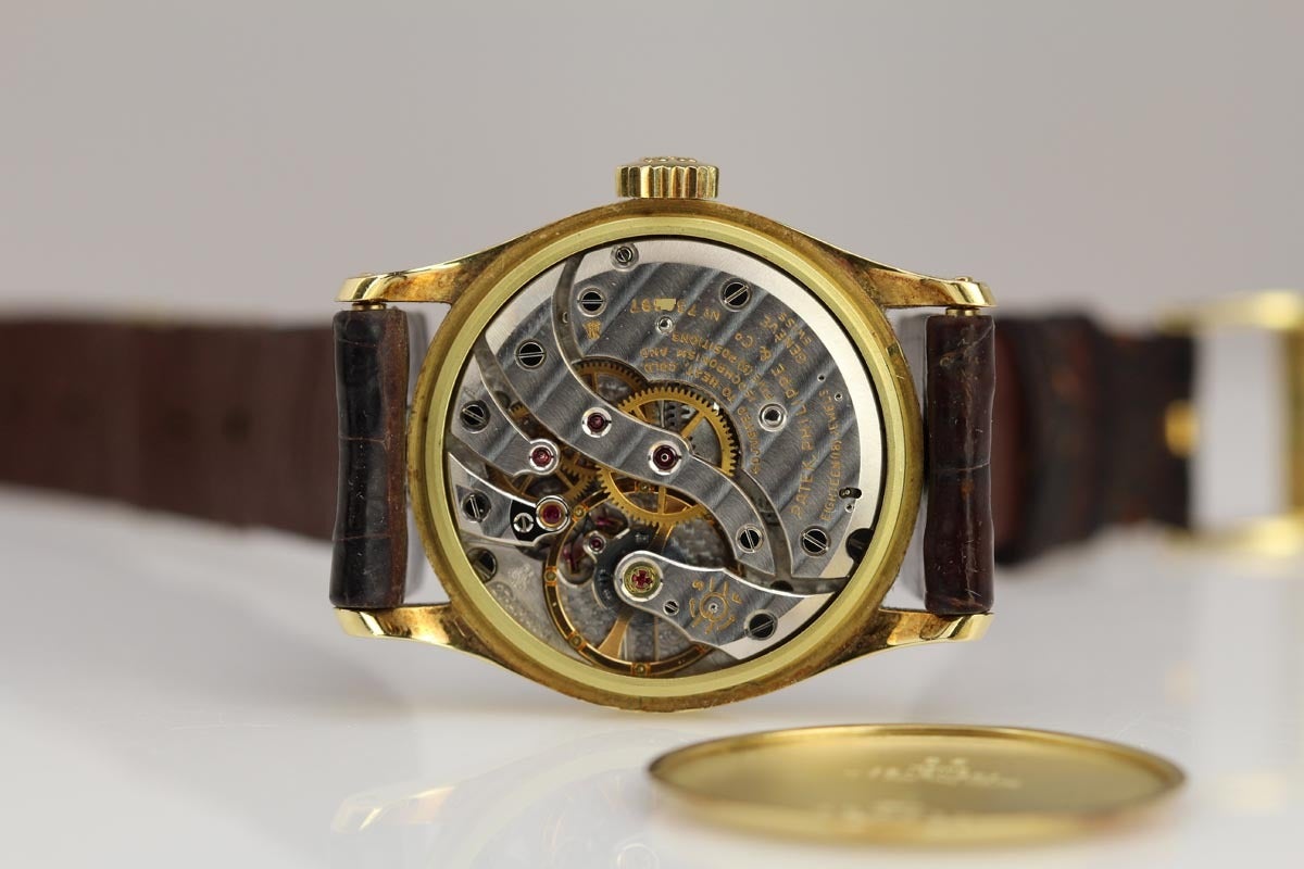 Men's Patek Philippe Yellow Gold Calatrava Wristwatch Ref 96 circa 1953