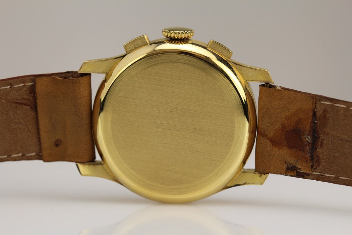 Longines Yellow Gold Chronograph Wristwatch circa 1940s 4
