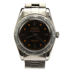Retro Rolex Stainless Steel Milgauss Wristwatch Ref 6541 circa 1950s