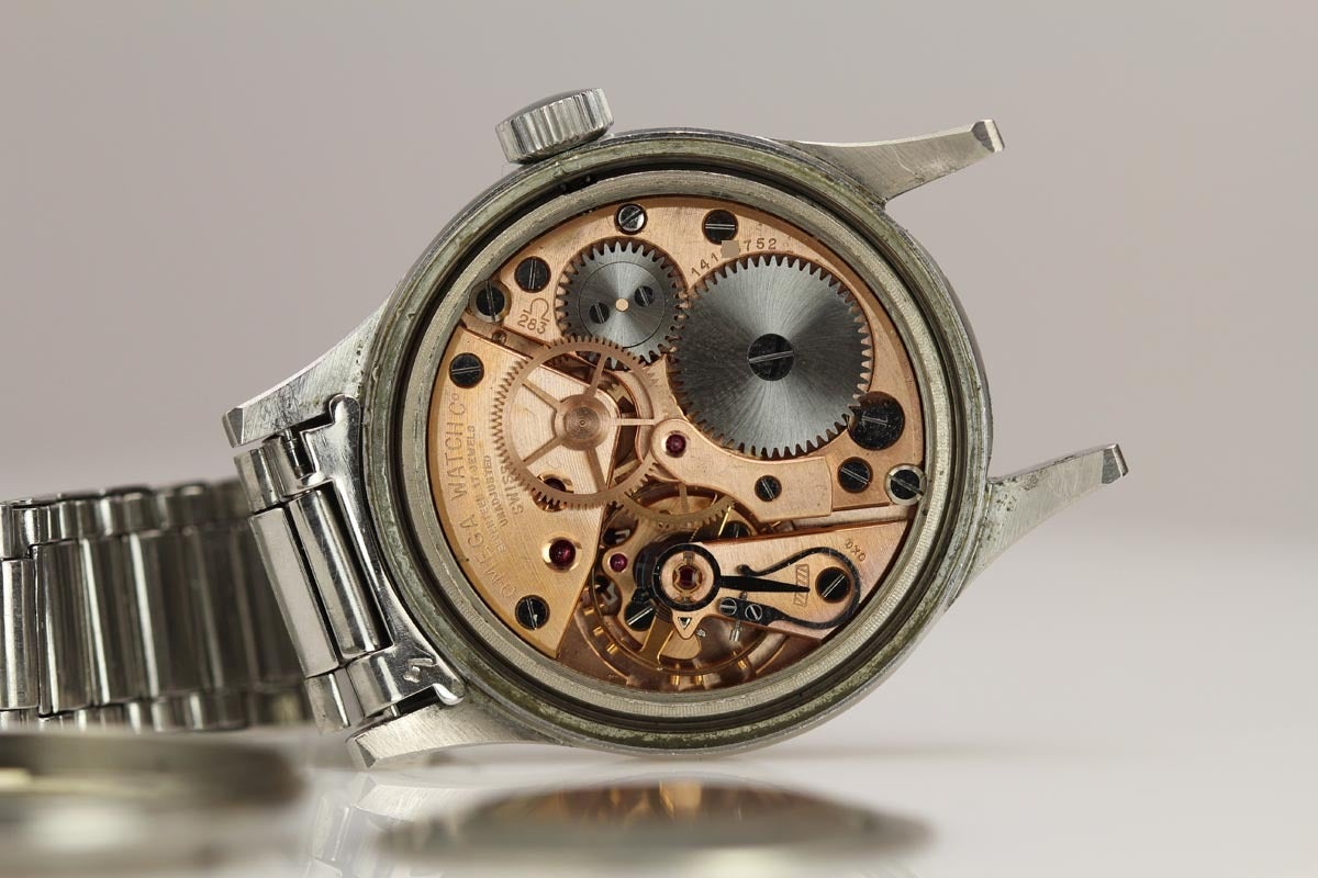 Omega Stainless Steel Military Wristwatch Ref 2777-2 circa 1950s 1