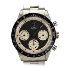 Vintage Rolex Stainless Steel Paul Newman Daytona Wristwatch Ref 6241 circa 1967