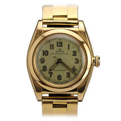 Rolex Rose Gold Automatic Bubbleback Wristwatch 1934