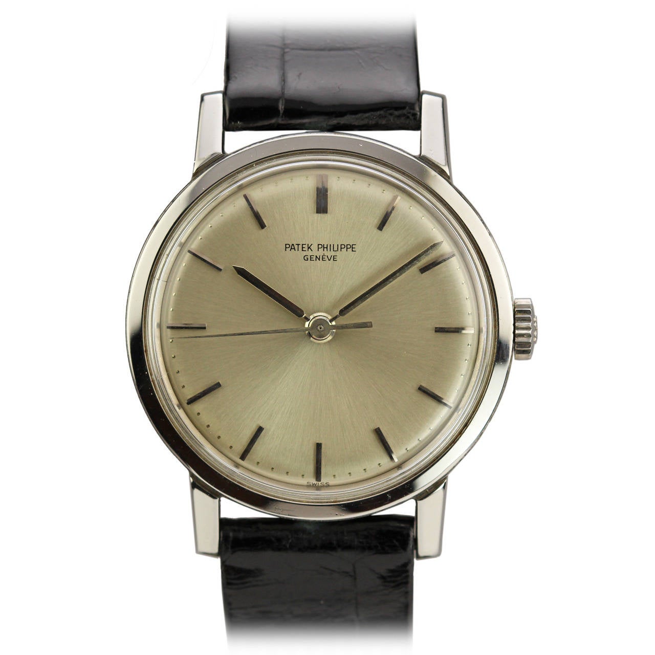 Patek Philippe Stainless Steel Calatrava Wristwatch Ref 3483 circa 1960s