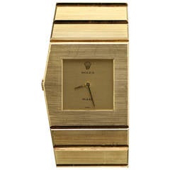 Montre-bracelet Rolex en or jaune King Midas pour gaucher Ref 9630