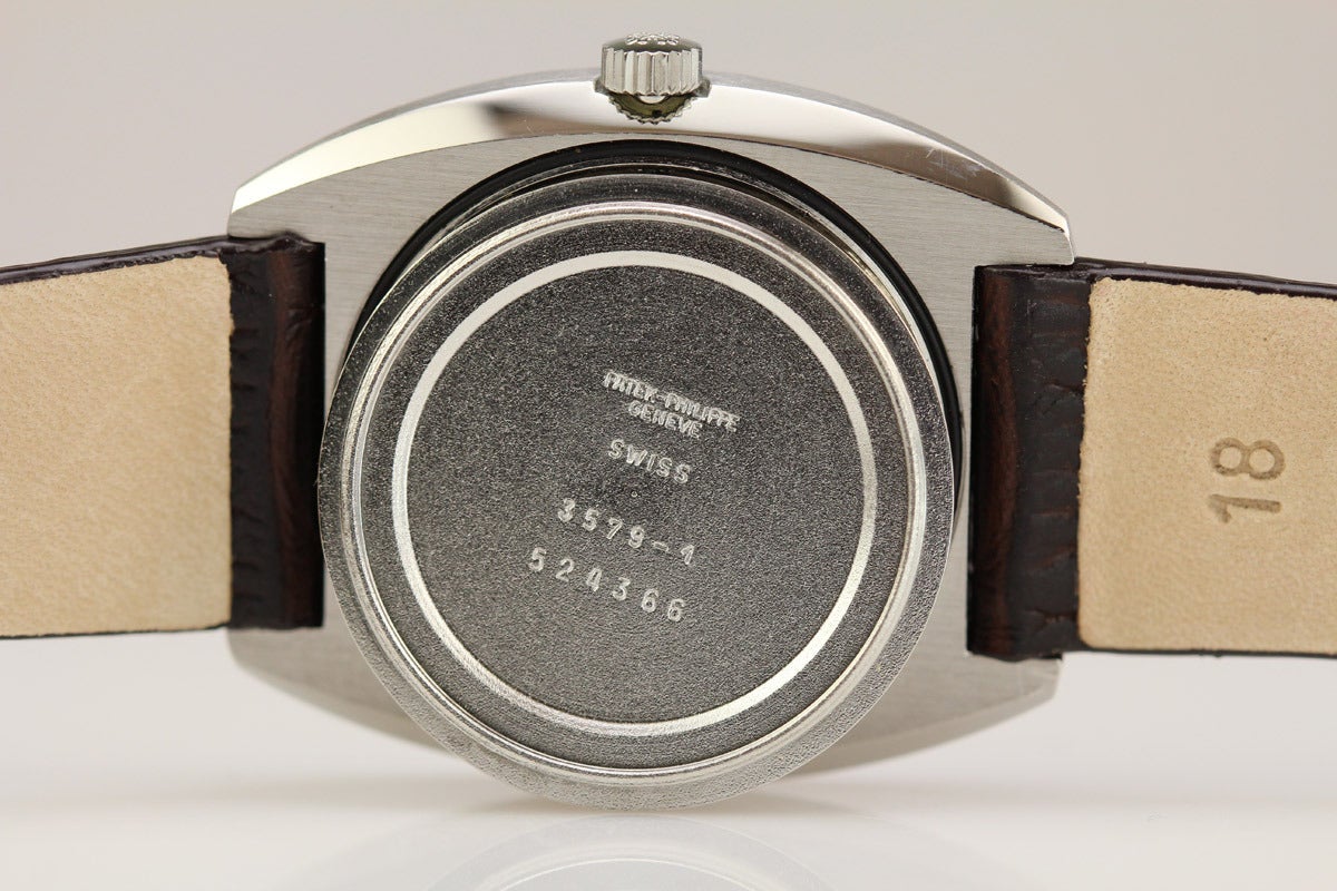 Patek Philippe Stainless Steel Manual Wind Wristwatch Ref 3579/1 In Excellent Condition In Miami Beach, FL