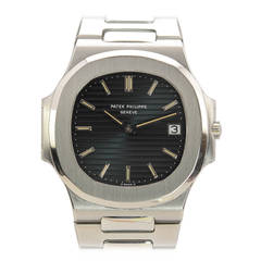 Retro Patek Philippe Stainless Steel Jumbo Nautilus Wristwatch Ref 3700/1