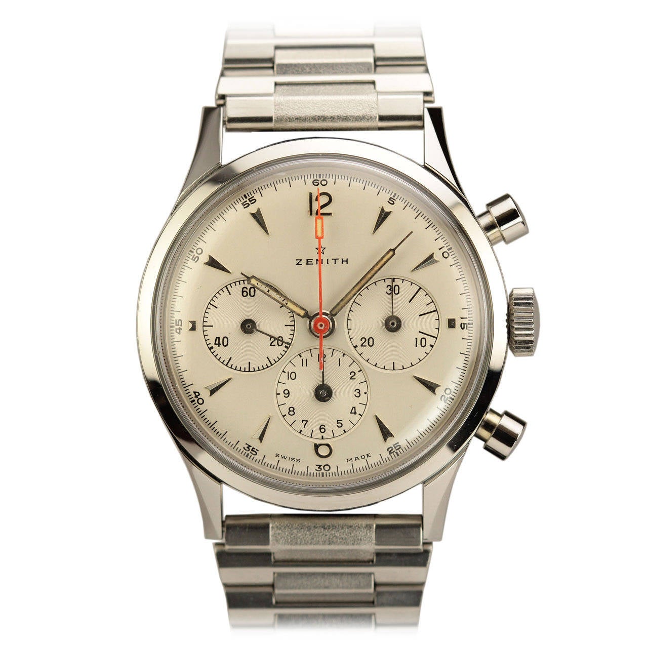 Zenith Stainless Steel Chronograph Wristwatch 