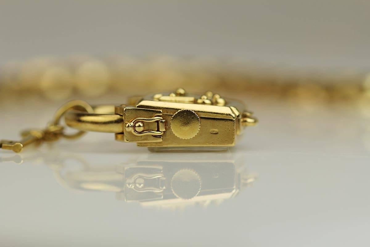 Rolex Yellow Gold Precision Lantern Watch Charm Bracelet Ref 9076  2