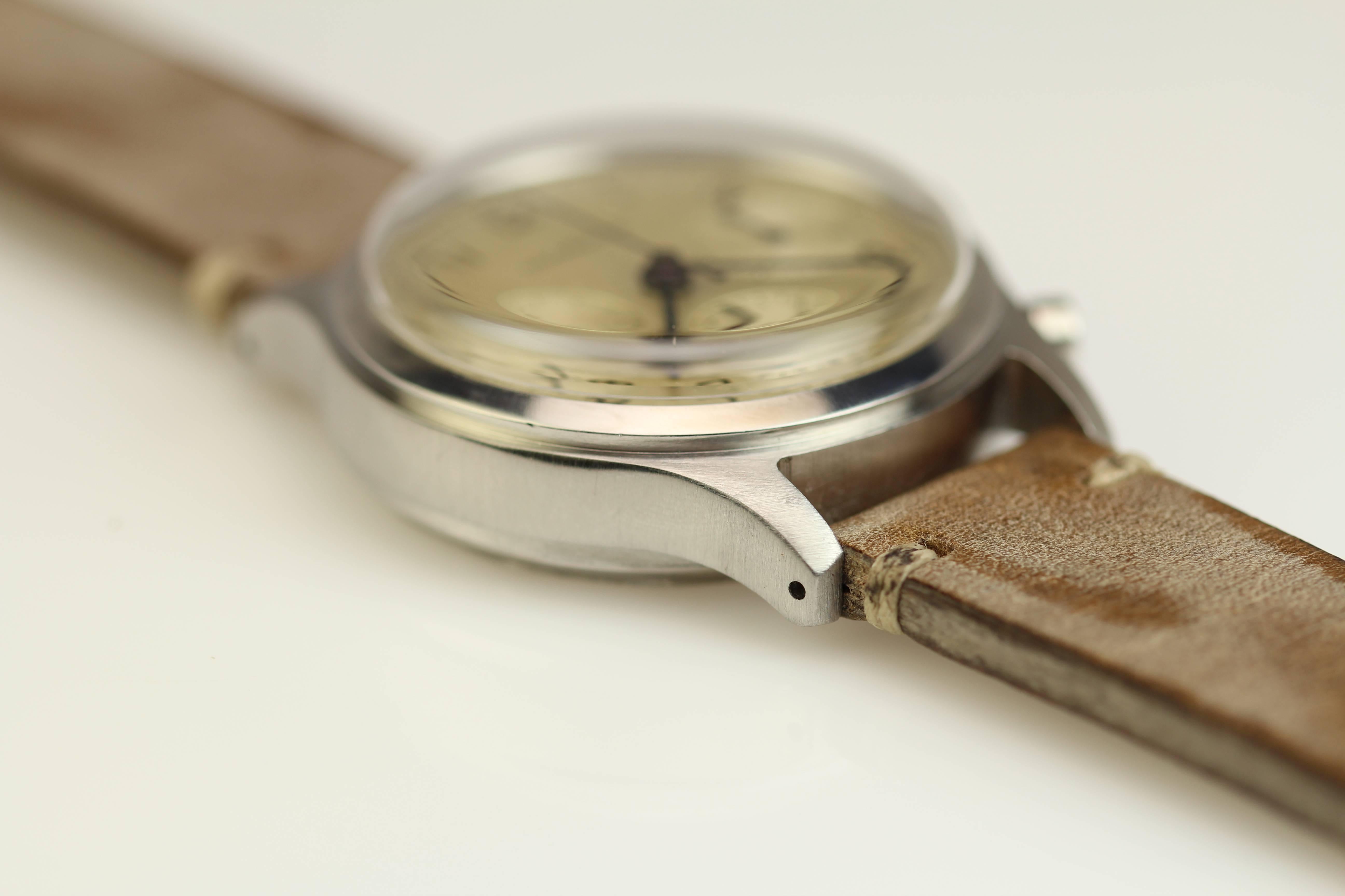 The is a nice thick case Wittnauer chronograph with a caliber 22 manual wind movement. 