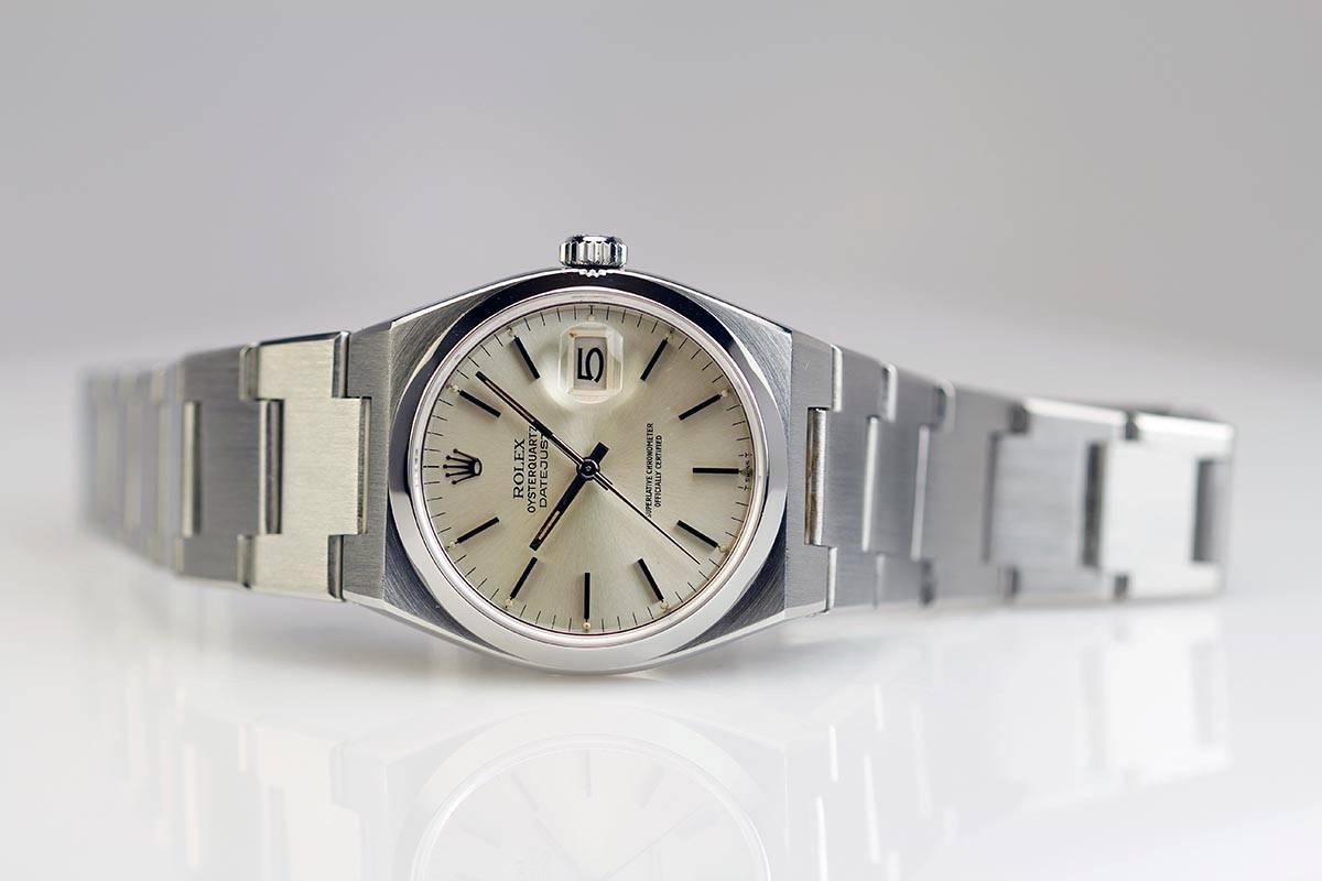 Men's Rolex Stainless Steel Oyster Quartz DateJust Wristwatch Ref 17000